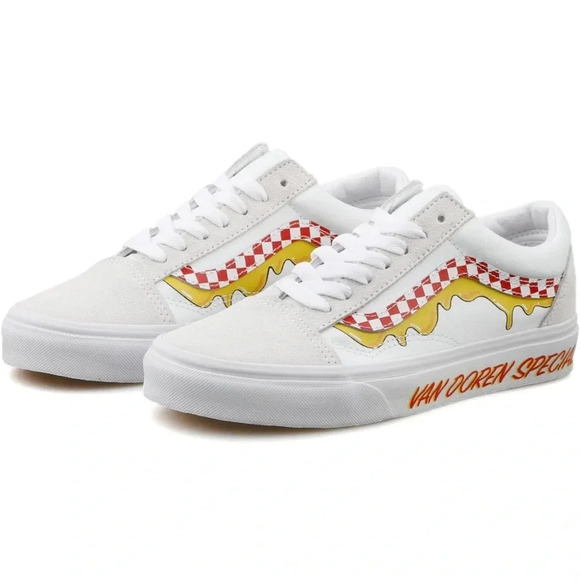 VANS OLD SKOOL SHOES - VAN DOREN SPECIAL TRUE WHITE M7 W8.5 - Picture 1 of 11
